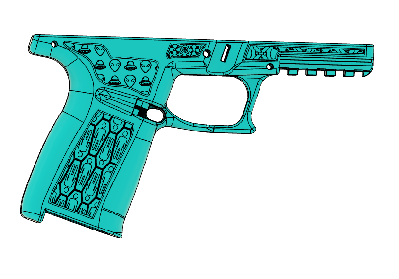 sd40ve Außerirdischer Smith wesson niedriger 3d Rahmen p80 3D print model - Mito3D