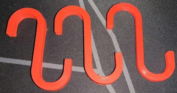s-hook 20mm tube coat hanger hook household supplies 3d print model - Mito3D