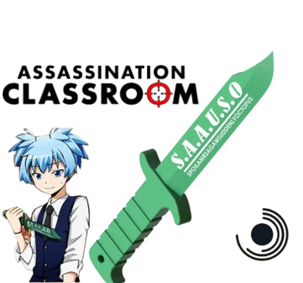 s u asesinato salón clases cuchillo arte saauso nagisa koro sensei karma akabane réplica cosplay 3d print model - Mito3D