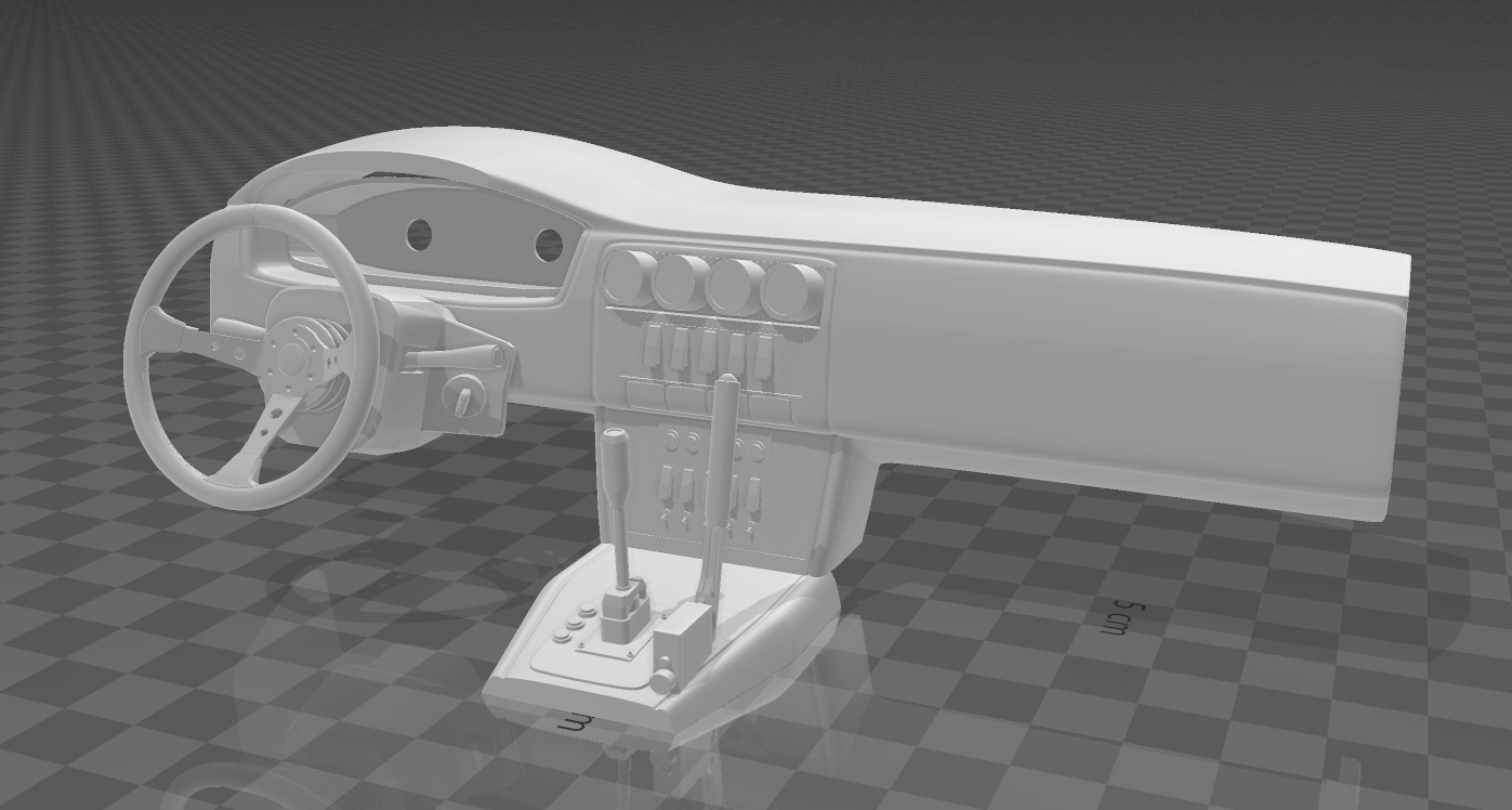 s14a rc Gösterge Paneli 1 10 ölçek Nissan s14 yarış sürüklenme diyorama 3D print model - Mito3D