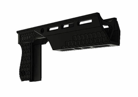 sa 24 26 grips foregrip m-lok gun rifle stock acessories 3d print model - Mito3D