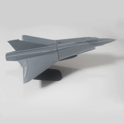 saab 35 draken scala 1 72 stampabile stl file aeromobili aereo militare svezia jas combattente 3d print model - Mito3D