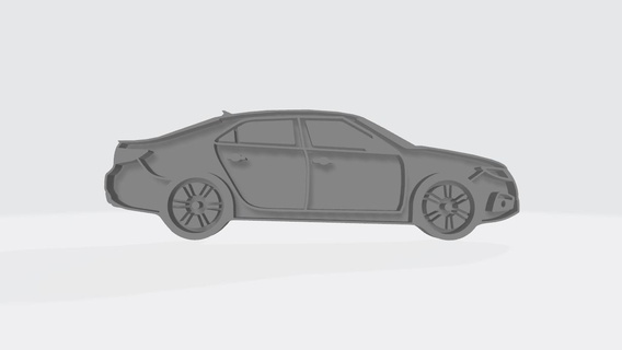 saab 9-5 ng cookie cutter silhouette 3d print model - Mito3D