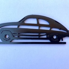 saab 93 art car lithography 2d model 3d print model - Mito3D