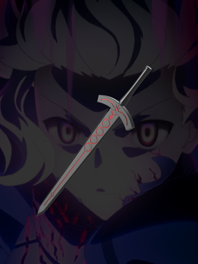 kılıç değiştirmek excalibur kader kalmak gece siyah kopya kostüm destek anime 3d print model - Mito3D