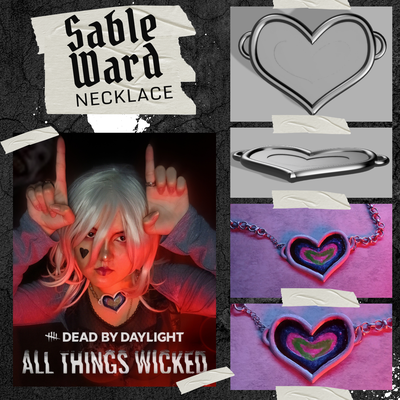 sable ward necklace dead by dayligth dayligh dbd collar cosplay dalight 3d print model - Mito3D