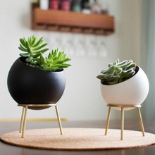 sacculite pot stand succulents hexagonal vases vase container flower decor 3d print model - Mito3D