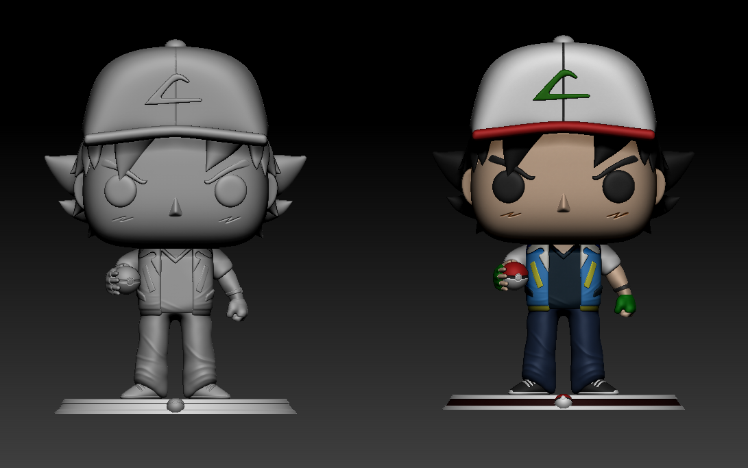 sacha pop jogos Pokémon 3D print model - Mito3D