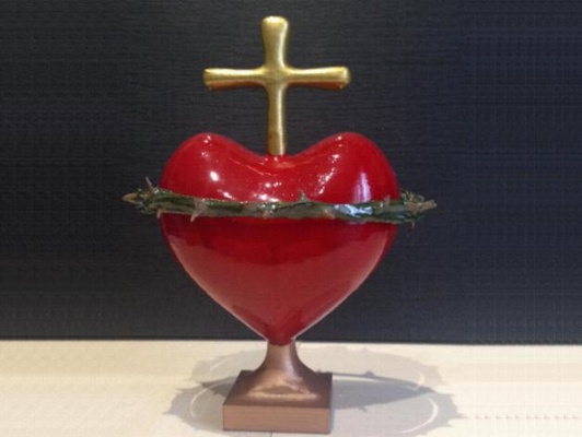 sagrado coeur arte deus coração coroa escapular país en 3d print model - Mito3D