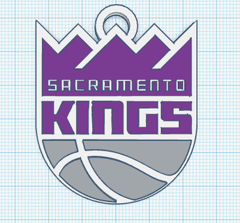Sacramento reis chaveiro nba basquetebol Projeto chave anel 3d print model - Mito3D