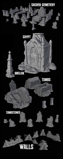 sagrado cemitério terreno jogo guerra tampo mesa fantasia Bruxas 3d print model - Mito3D