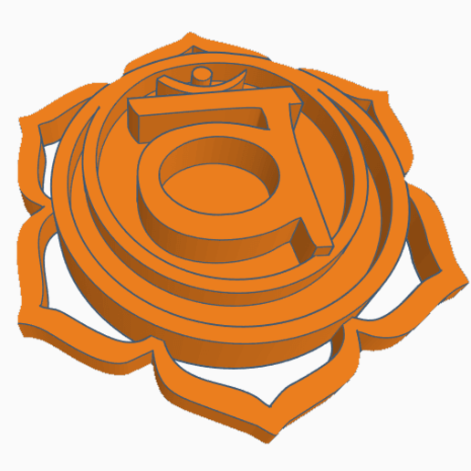 Heilige chakra, svadhishthana Kunst Energie hindi Hinduismus die meditation sakral chakra 3D print model - Mito3D