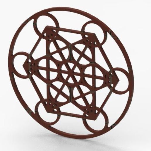 Heilige geometrie-5 Kunst geometrie 3D print model - Mito3D