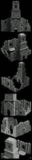 heilig Ruinen Terrain Kriegsspiel Tischplatte Fantasie Turm stapelbar 3d print model - Mito3D