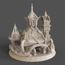 tempio sacro albero house architecture castle fairy game games toys home knight magician medieval other place tale tower treehouse wizard 3d print model - Mito3D