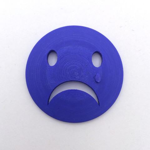 sad face important notice art 3D print model - Mito3D