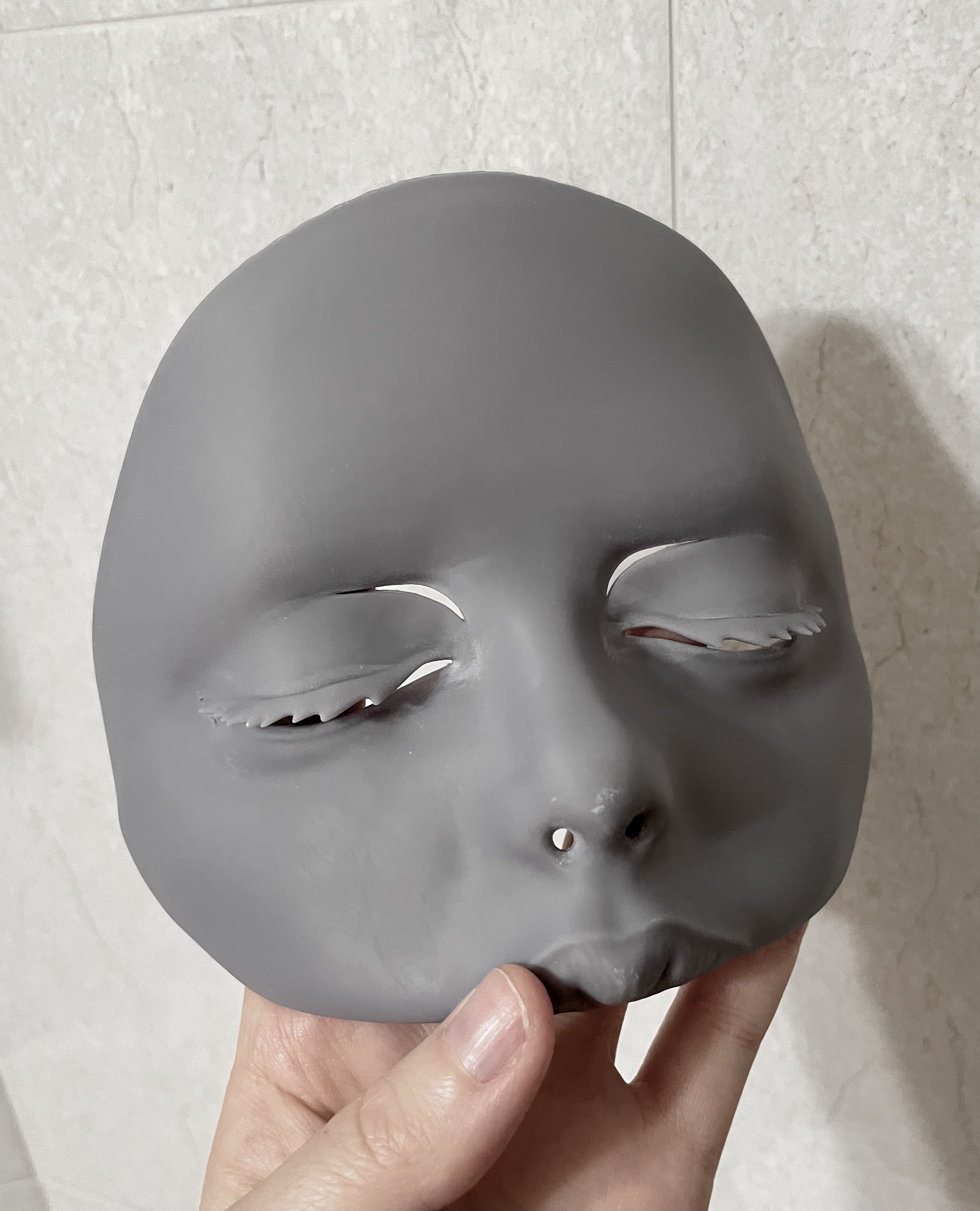 triste medio cara máscara anime horror cosplay lindo vida Talla 3D print model - Mito3D