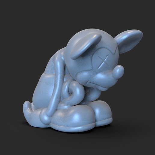 triste de mickey art le vinyle jouet popart sentiment la souris disney brito 3D print model - Mito3D