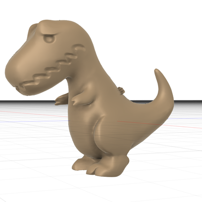 triste t rex anima brinquedo trex 3d print model - Mito3D