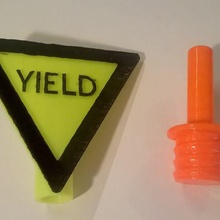 safety cone yield sign security 3d print model - Mito3D