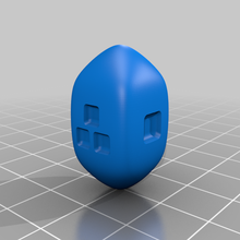 safety d4 game 4-sided dice 3d print model - Mito3D