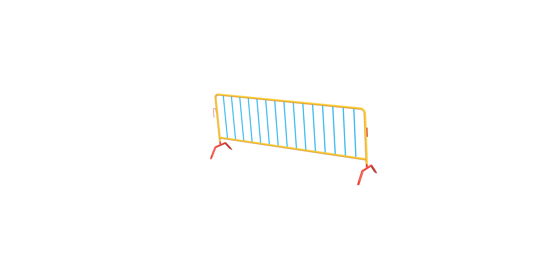 seguridad puertas Barandilla barreras ampliable barrera cable policía construcción sitio 3D print model - Mito3D