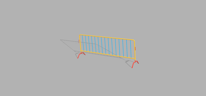 Emniyet kapılar korkuluk Engeller genişletilebilir bariyer tel çit polis inşaat site 3d print model - Mito3D