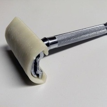 safety razor cover various blade guard featured handle inventor 3d print model - Mito3D
