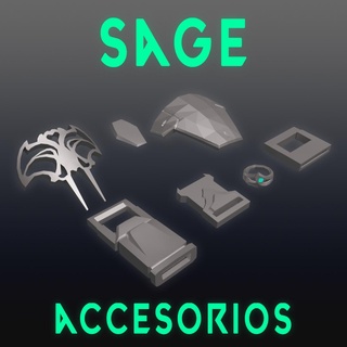 sage accessories valorant cosplay agents 3d print model - Mito3D