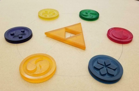 sage medallions ocarina time flat topped gaming legend zelda 3d printing 3d print model - Mito3D