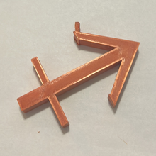 Sagitário símbolo pingente chaveiro joalheria chave legal 3d print model - Mito3D