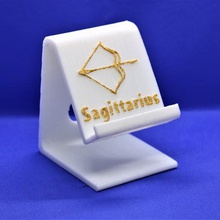 sagittarius zodiac phone stand home calender gift phonestand horoscope bow arrow astrology starsign universal android iphone windows tablet 3d print model - Mito3D