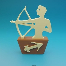 sagittarius art sculptures sign zodiac 3d print model - Mito3D