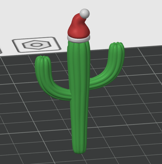 saguaro ornamento Navidad gorra hogar casa regalo gratis bambu laboratorio a1 mini cactus sombrero hormigas 3d print model - Mito3D