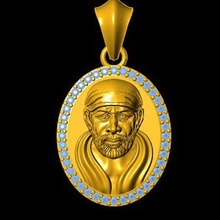 sai baba pendant art jewelry sculpture god yogi 3d print model - Mito3D