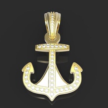 dit d'ancrage bijoux pendentif marine marin naval de la l'ancre 3d print model - Mito3D