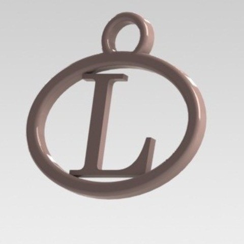 said letter jewelry pendant handwriting 3D print model - Mito3D