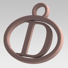 detto lettera gioielli ciondolo grafia 3d print model - Mito3D