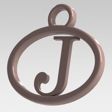 said letter jewelry pendant handwriting 3d print model - Mito3D