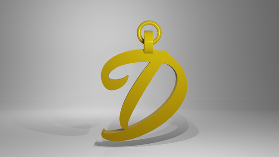 letra letras david daniel Damián diego colgante pendiente joya Arte Moda regalo 3d print model - Mito3D