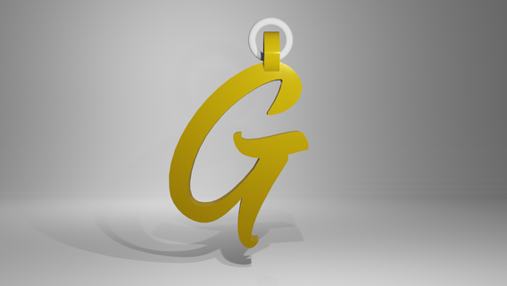 said letter g said letter letters g pendant  3d print model - Mito3D