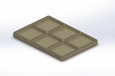 said simple parts tray small screw organizer pins hardware 3d print model - Mito3D