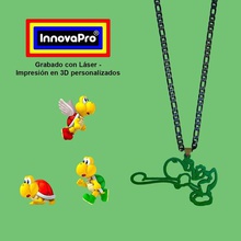 dit yoshi bijoux la nes de nintendo logo super un trousseau clés anneau porte-clés collier pendentif rétro dinosaure dragon 3d print model - Mito3D