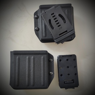 saiga 12 single magazine pouch kydex cal ipsc self defense vacuum forming tek-lok combat loop blade-tech 3d print model - Mito3D