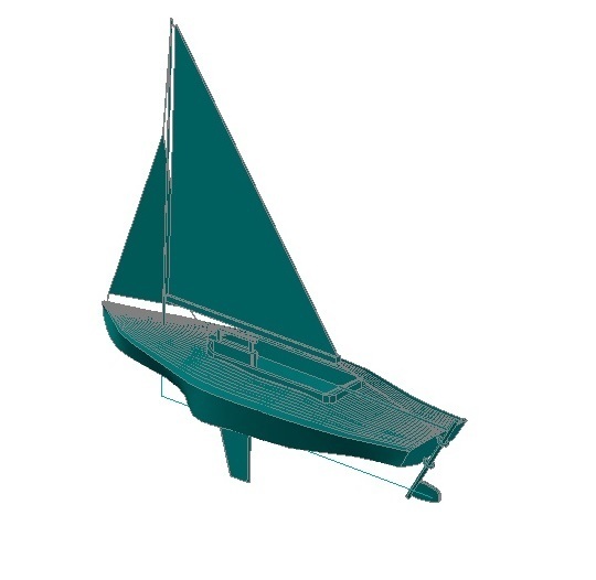 voile bateau jouet ornement 3D print model - Mito3D