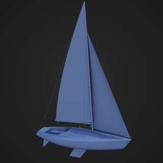 sailboat1 Various sail sailboar boat yacht watercraft water sea ocean engine 3d print model - Mito3D