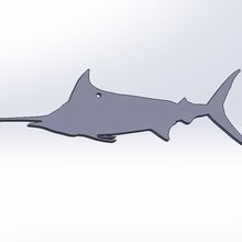 pesce vela portachiavi gadget spada mare oceano acqua nautico Portachiavi accessorio Accessori 3d print model - Mito3D