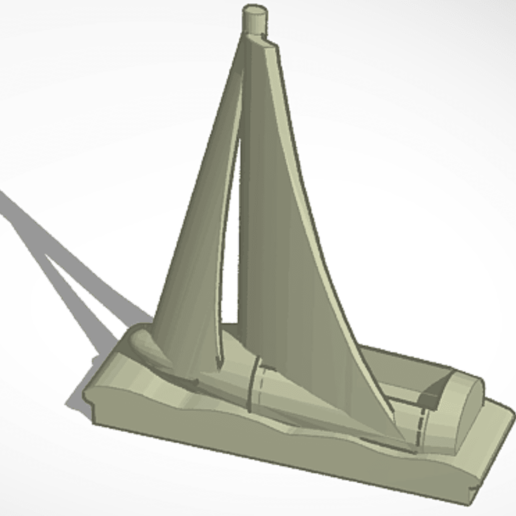 voile bateau l'eau 3D print model - Mito3D