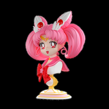 marinero chibi Luna busto 3d model impresión Arte anime chibimoon chibiusa rosado eterno 3d print model - Mito3D
