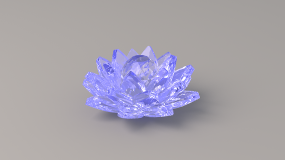 marinero Luna lotus shaped plata cristal palo loto cosplay apuntalar 3d print model - Mito3D